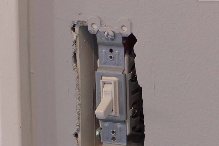 uncovered light switch